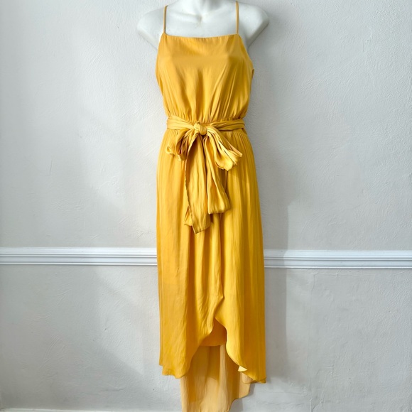 Modern Citizen Dresses & Skirts - Modern Citizen Mila Marigold Yellow Layered Midi Dress